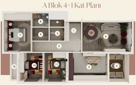 Alyan Yaşam - Kat Planı 1